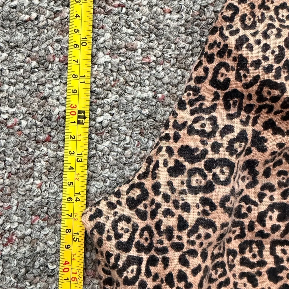 Reformation Jackie 100% Linen Leopard Print Wide-Leg Pants high waist wide leg 2